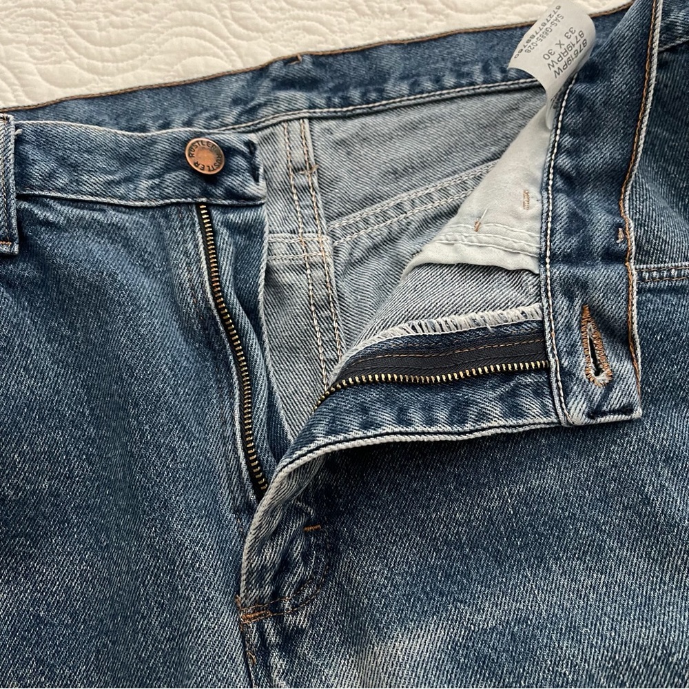 Rustler Men's Blue Denim Jeans Size 33x30 100% Cotton RN130273 - Picture 4 of 15